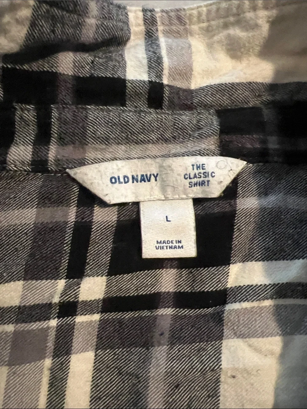 Old Navy Black & White Plaid Girls' Button-Down Shirt
